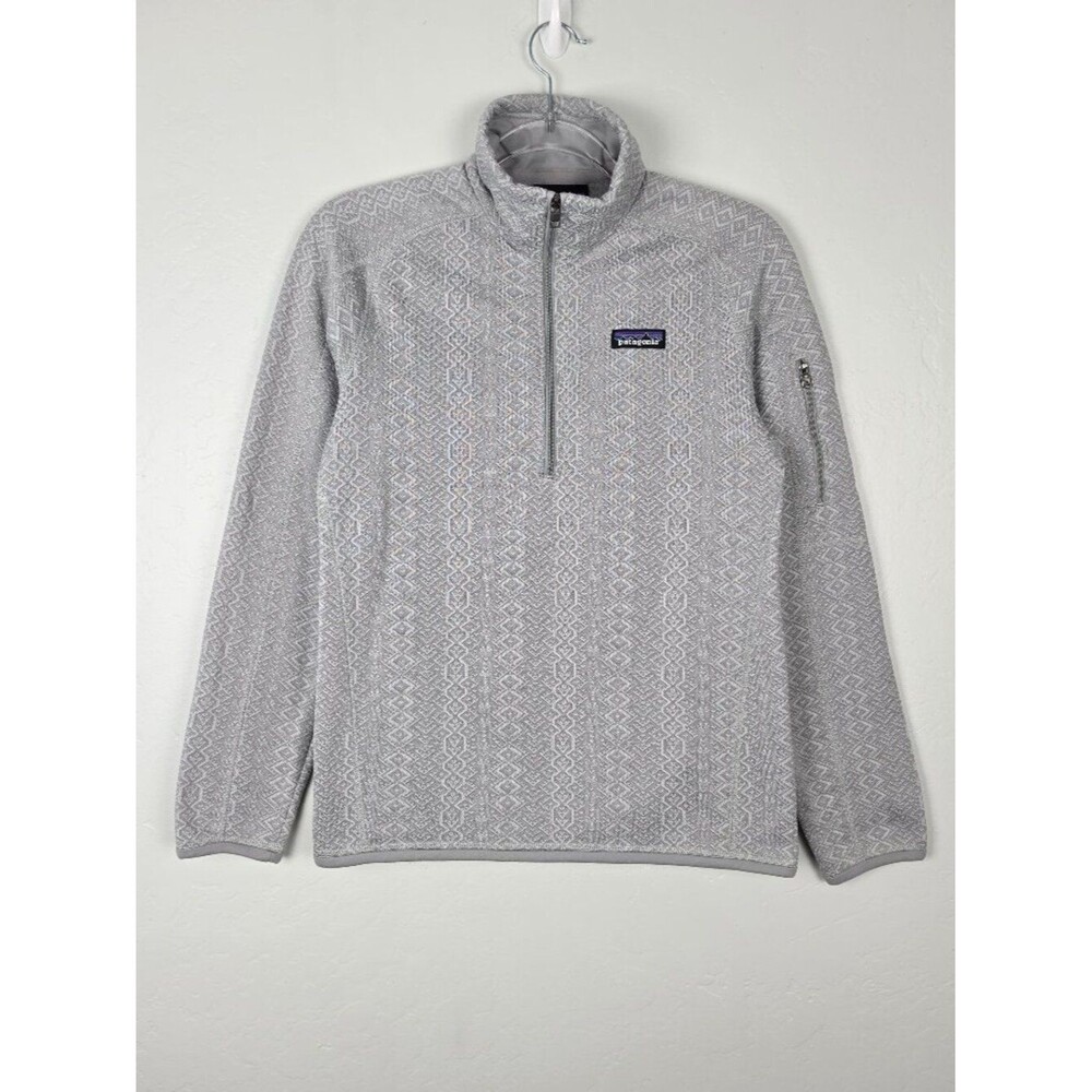 Patagonia Better Sweater 1/4 Zip Women's Frozen Jacquard Salt Gray Size S